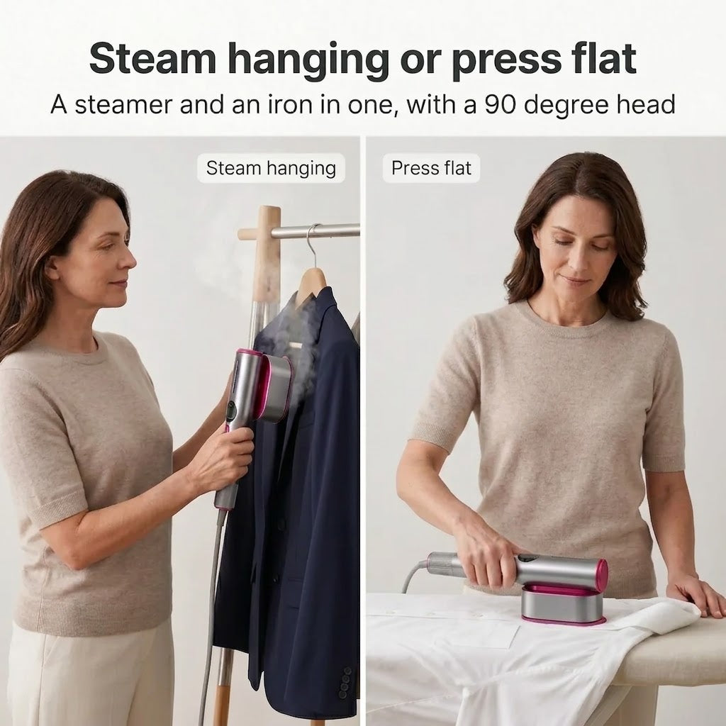 Rovioz SteamRov™ 2-in-1 Handheld Steamer & Iron