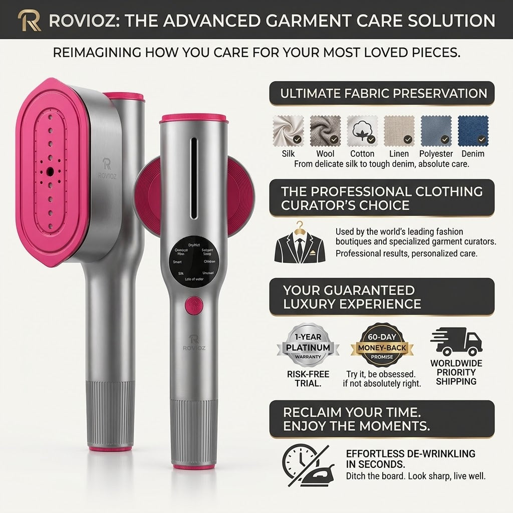Rovioz SteamRov™  2-in-1 Handheld Steamer & Iron